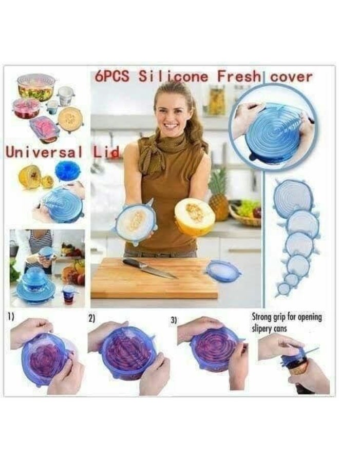 غطاء سيليكون استريتش 6 قطع - Image 1